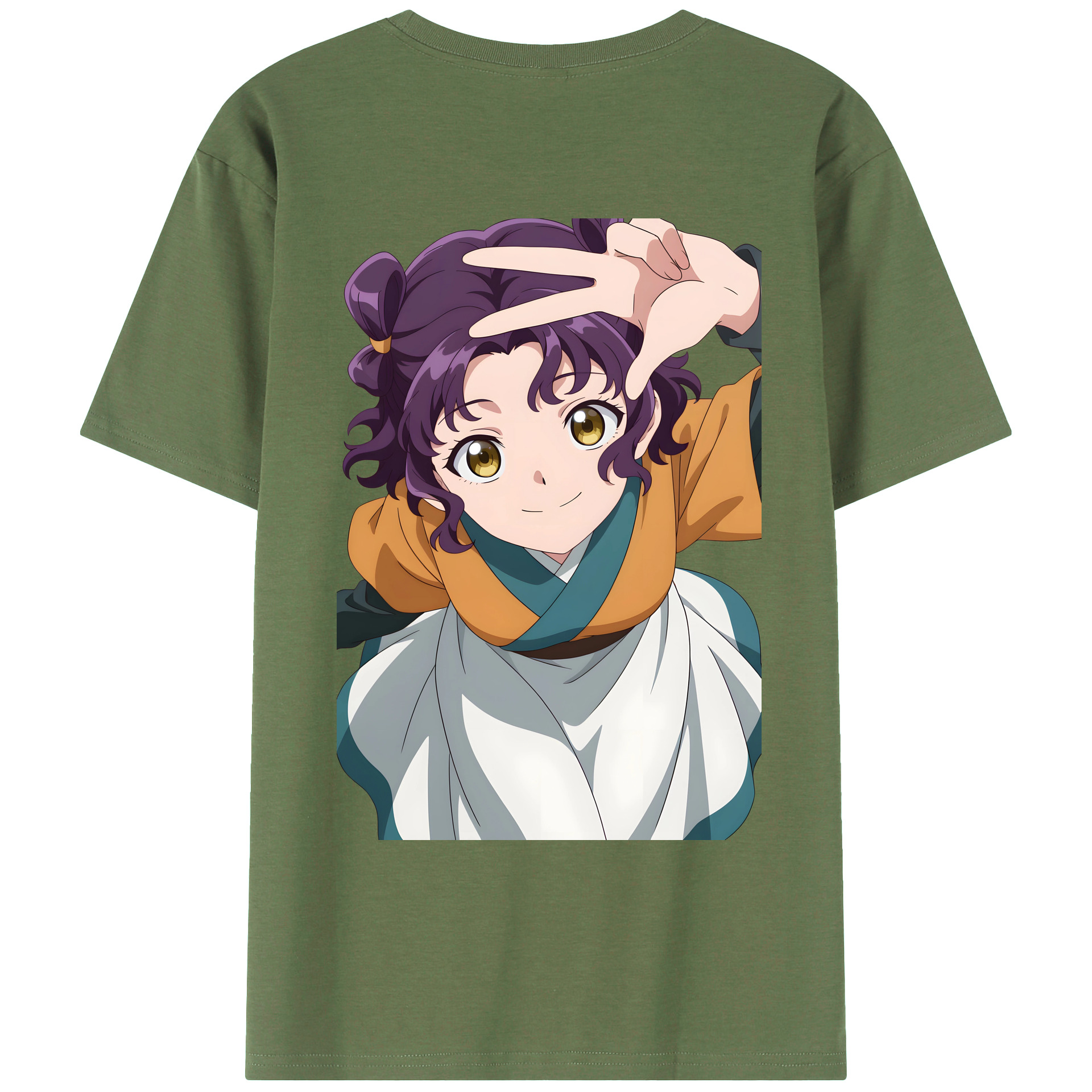 （画像用） 薬屋のひとりごと The Apothecary Diaries 綿100％ メンズ半袖Tシャツ（バックプリント） 通気性